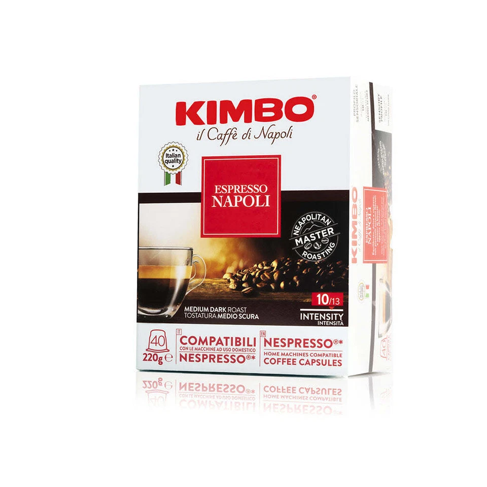 Kimbo Capsule Caffè Compatibili Nespresso® Espresso Napoli, 120 - 160 - 200 Pz