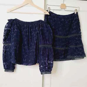Mare Mare 2 Piezas Azul Encaje Cóctel Vestido NUEVO EE. UU. Para Mujer Talla M - Imagen 1 de 8