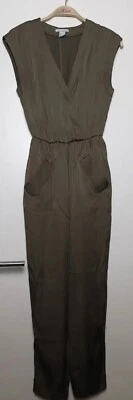 H&M, Jumpsuit, Overall, Gr. 34, Khaki, Wrap Style, Taschen, Neu - Bild 1 von 4