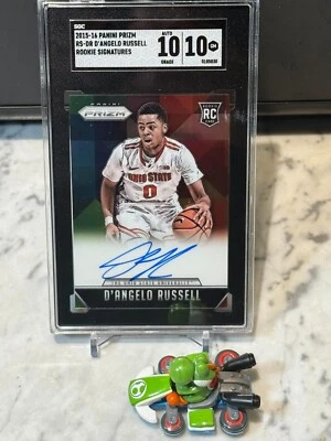 2015-16 Prizm Rookie Autographs #RSDR D'Angelo Russell RC ROOKIE SGC 10 AUTO 10 - Image 1 of 2