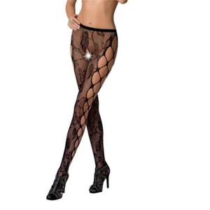 Sexy Damen Ouvert-Netzstrumpfhose in Schnür-Optik Schwarz 34/36/38 #AC1388 - Bild 1 von 5