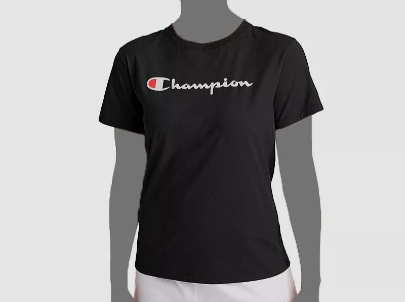 Champion Women's Classic Tee Black Size Large Sdt8