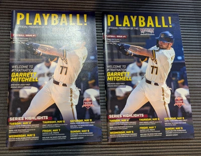 GARRETT MITCHELL program (2) Brewers prospect Wisconsin Timber Rattlers LOT 2 - Image 1 of 2