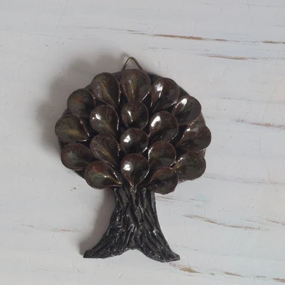 Studio Pottery Tree Wall Hanging Ornament Decor Small H 12cm Rustic Primitive - Image 1 of 4