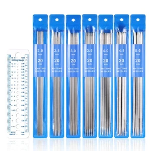 Set di 35 ferri da maglia a doppia punta?7 misure DPNS perni da maglia da 2 mm a... - Foto 1 di 7