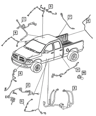 Genuine Mopar Rear Door Wiring 56051694AA - Image 1 of 4