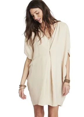 Hatch Maternity Women’s THE NANDA DRESS Ivory Linen Blend Size 1 (S/4-6) NEW - Image 1 of 4