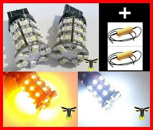 Dual Color Switch Back Switchback 7443 7444 LED Turn Signal Lights & Resistors - Picture 1 of 6