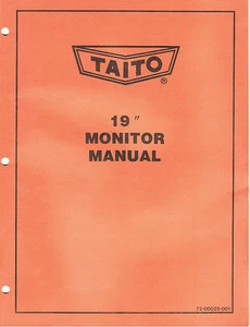 Taito's 19" Monitor 4902/4903/4952/4953 Handbuch Original - Bild 1 von 1