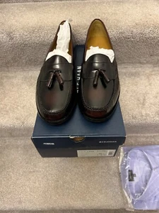Mocasín borla pellizcada Cole Haan para hombre 15D borgoña NUEVO en CAJA - Imagen 1 de 7