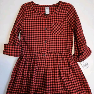 Carter's NWT Red Gingham Girls dress Size 6 - Picture 1 of 7