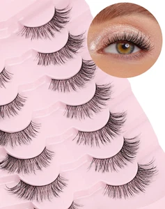 Natural Lashes Natural Eyelashes Natural Look Wispy Lashes Mink Lashes False Eye - Picture 1 of 7