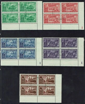 NEW ZEALAND 1936 INDUSTRIES SET CTO BLOCKS  - Image 1 of 2