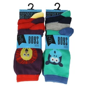 Boys RJM Animal Print Everyday Socks - Picture 1 of 7