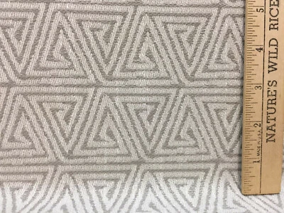 Fabric Gray Taupe Triangle Geometric Netina Pattern 58" Long Sewing Upholstery - Image 1 of 2