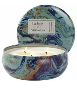 La Jolie Muse Citronella Scented Candle 11.6oz 330g Natural Soy Wax - Picture 1 of 5