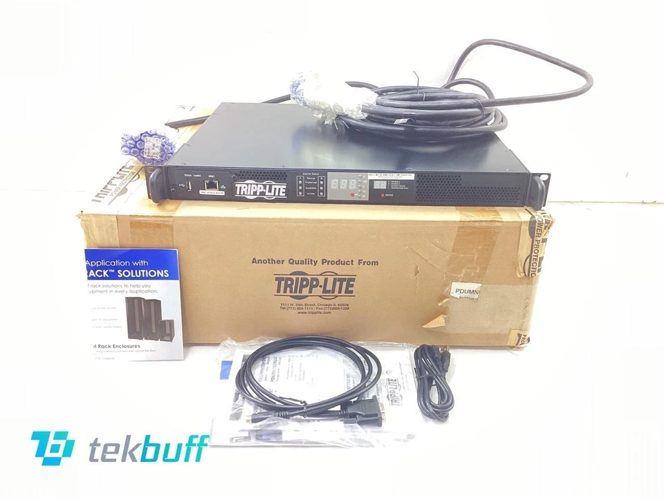 Tripp Lite 3.8kW Single-Phase Monitored Transfer Switch PDU - PDUMNH16HVAT - Image 1 of 3