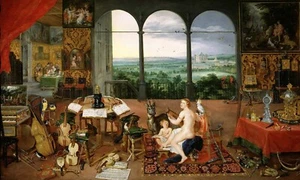 Der Gehörsinn von Peter Paul Rubens als HIQUER Kunstdruck auf Leinwand - Bild 1 von 2