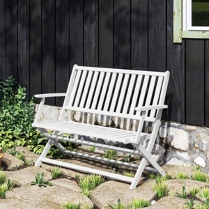 Outdoor Garden Bench Garden chair Simple White - Picture 1 of 6