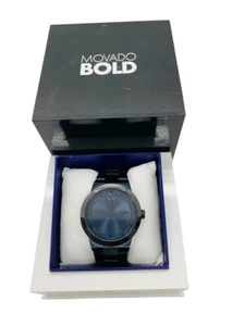 Movado Bold Swiss Men's Watch MB.01.1.49.6546 Metallic Blue 42mm - Picture 1 of 10