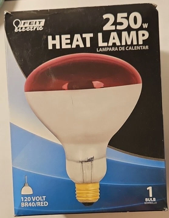 ONE Feit Electric 250R40/R Flood Heat Lamp, Red, 250W, 120V, 2000 Hour Dimmable  - Image 1 of 1