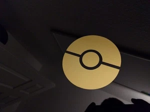 2 pack- Pokemon Go Pokeball Gloss Gold Metallic Vinyl Decal Sticker 3" inch - Picture 1 of 7
