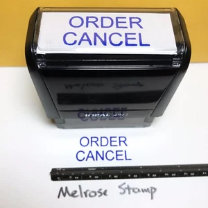 Order Cancel Rubber Stamp Blue Ink Self Inking Ideal 4913 - Bild 1 von 4