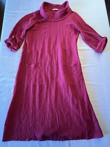 Soft Surroundings Everly Berry Gaze Pocket Front Dress Minimalist Bohochic - Bild 1 von 8