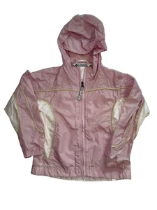 Columbia Girls Youth Windbreaker Jacket Pink/White (Size 6/6X) EUC! - Picture 1 of 3