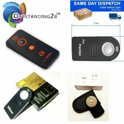 DSLR Camera Remote Control RC-6 Nikon ML-L3 Pentax Sony Alpha Assortment - Image 1 of 4