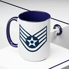 USAF Staff Sergeant Air Force Gift Great for Coffee Drinkers Coffee Mugs, 15oz