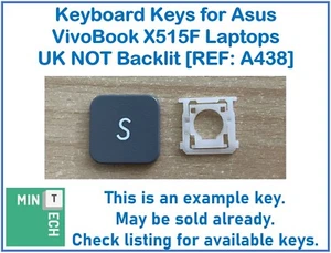 Keyboard Replacement Keys for Asus VivoBook X515F Laptops UK Layout NOT Backlit - Picture 1 of 11