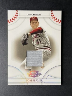 2008 Donruss Threads Tom Seaver Game Used /350 Cincinnati Reds New York Mets - Image 1 of 2