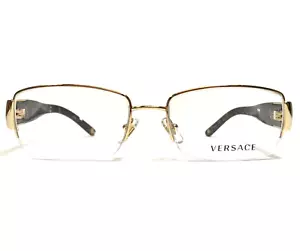 Versace Eyeglasses Frames MOD.1175-B 1002 Brown Gold Clear Crystals 53-17-135 - Picture 1 of 16