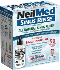 NeilMed Sinus Rinse Original Kit Sinus Treatment, Preservative Free 60 Sachet - Picture 1 of 6