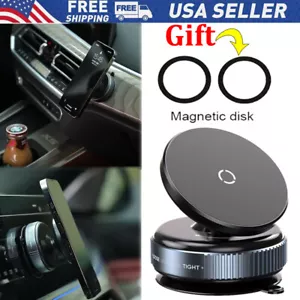 Vacuum Magnetic Suction Cup Car Phone Holder Stand Mount 360° Rotation - Picture 1 of 17