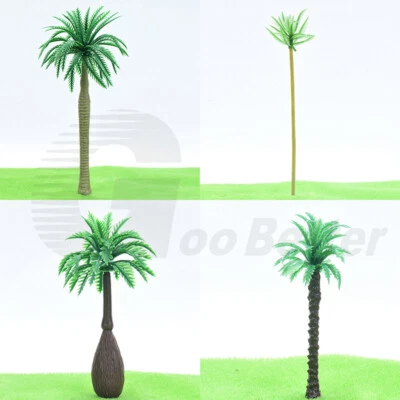 Plastic Static Palm Tree Coconut Tree Model Beach Railway Wargame Scenery Layout - Image 1 of 4
