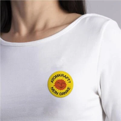 HELLWEG DRUCKEREI Button Atomkraft Nein Danke Ansteck Pin 59mm Geschenkidee Souvenir Präsent Wicht