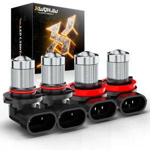 9005 + H11 LED Headlight KIT Combo Bulbs 10000K High&Low Beam Super Bright White - Picture 1 of 12