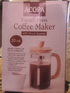 FRENCH PRESS Coffee Maker 20 OZ Brews rich flavorful coffee in 4 minutes - Picture 1 of 7