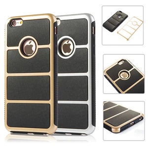 Hybrid PC Frame Silicone Back Cover Case Skin for Apple iPhone 6 6s Plus - Picture 1 of 10