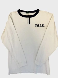 YALE Ringer Tee Shirt Small MBSport USA Ivy League College Bulldogs Preppy RARE - Picture 1 of 21