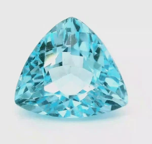7.35 carats  Natural swiss blue Brazil topaz 12.2x12.0  mm _Trilliant cut gems - Picture 1 of 4