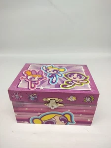 Joyero de música Tri Star PowerPuff 2001 para niñas piel Elise Cartoon Network - Imagen 1 de 9