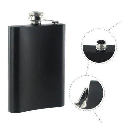 Hip Flask Tailgating Camping Hiking Hunting Large Capacity Liquor Pocket - Image 1 of 4