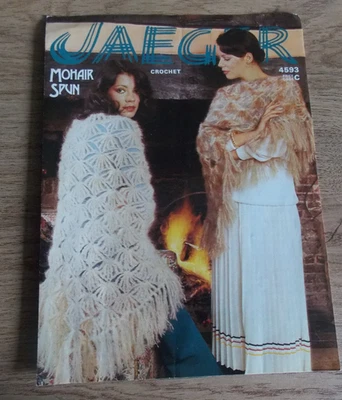 Vintage Jaeger crochet shawl pattern 4593 - Image 1 of 3