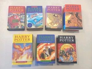 Harry Potter JK Rowling Complete Book Set Bundle Lot 1-7 All Hardcover HC - Picture 1 of 4