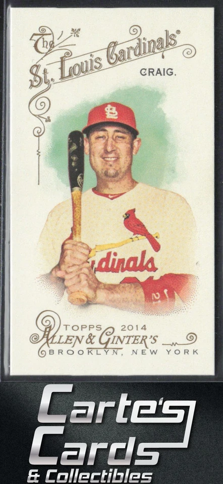 Allen Craig 2014 Topps Allen & Ginter #347 Mini Flag Back Cardinals 18/25 - Image 1 of 2