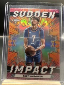 2024 Topps Chrome Basketball Silver Holo Sudden Impact Chet Holmgren #SI-23 - Picture 1 of 6