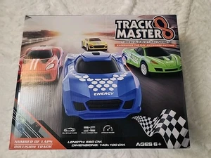 Track Master 1:64 Scale Slot Car Racing Set Complete w 4 Cars Brand - Picture 1 of 5